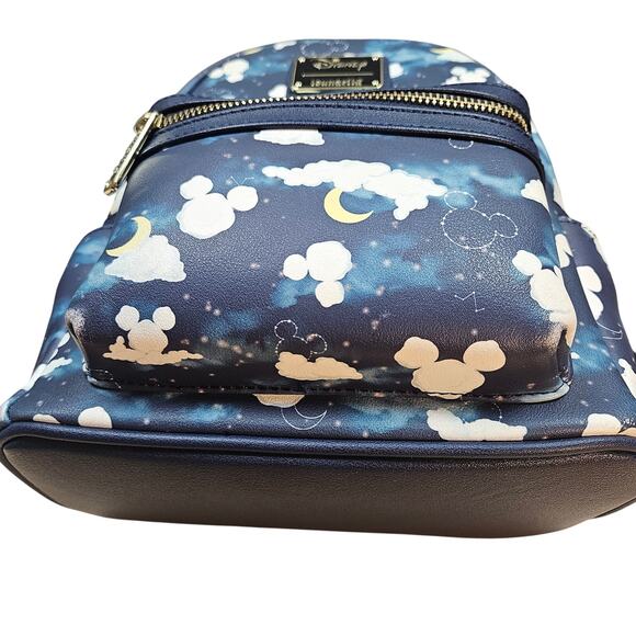 Loungefly Disney Mickey Mouse Clouds Night Moon Mini Backpack Bag READ DESCRIPT. - Picture 10 of 11
